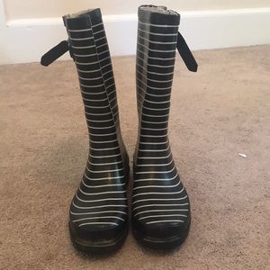 Striped Rain Boots